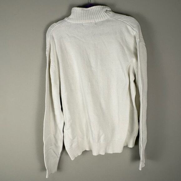 U.S. Polo Assn. Men’s White Knitted Quarter Zip Long Sleeve Size 2XL Preppy - Picture 7 of 8